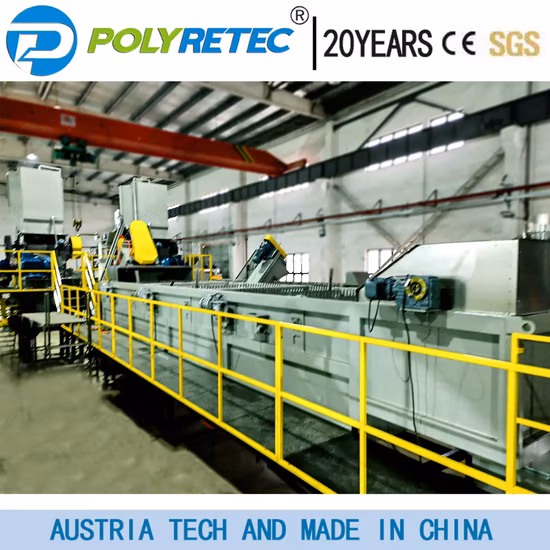 Línea de reciclaje de botellas de plástico Lavadora trituradora de escamas de botellas de PET